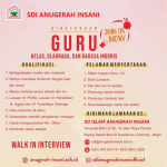 Lowongan Guru SD Islam Anugerah Insani