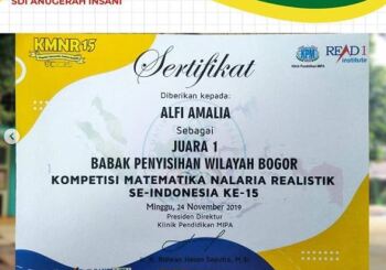 Selamat dan Sukses atas Prestasi Ananda Alfi Amalia